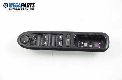 Window and mirror adjustment switch for Peugeot 407 2.0 HDi, 136 hp, sedan, 2004