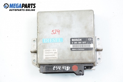 ECU for BMW 5 (E34) 2.4 td, 115 hp, sedan, 1989 № Bosch 0 281 001 077