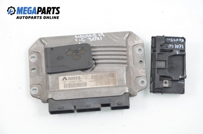 ECU incl. card and reader for Renault Megane 1.6 16V, 113 hp, hatchback, 5 doors, 2003 № 21584153-3B1