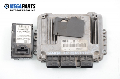 ECU cu card pentru Renault Megane 1.9 dCi, 120 cp, combi, 2003 № Bosch 0 281 011 275