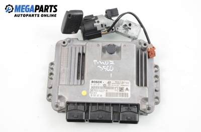 ECU mit zündschlüssel für Peugeot 407 1.6 HDi, 109 hp, sedan, 2004 № Bosch 0 281 011 558