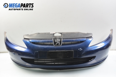 Front bumper for Peugeot 307 2.0 HDI, 107 hp, station wagon, 2003, position: front