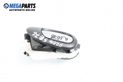 Inner handle for Peugeot 206 1.4, 75 hp, hatchback, 3 doors, 2003, position: left