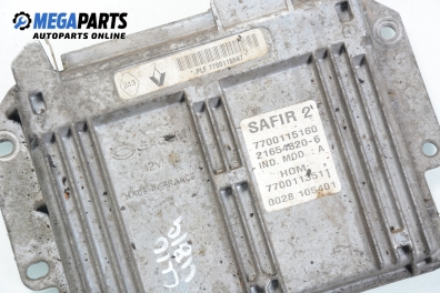 ECU mit zündschlüssel und wegfahrsperre für Renault Clio II 1.2, 58 hp, hecktür, 5 türen, 2000 № 7700115597