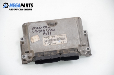 ECU for Fiat Stilo 1.9 JTD, 115 hp, combi, 2002 № Bosch 0 281 010 337