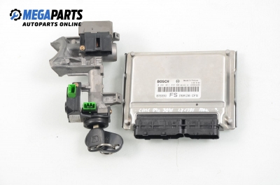 ECU incl. ignition key and immobilizer for Honda Civic 1.7 CTDi, 100 hp, hatchback, 3 doors, 2004 № Bosch 0 281 011 434