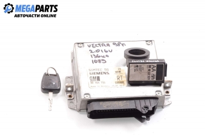 ECU incl. ignition key and immobilizer for Opel Vectra B 2.0 16V, 136 hp, station wagon, 1998 № GM 90 464 731