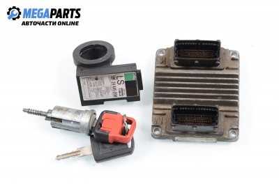 ECU incl. ignition key and immobilizer for Opel Corsa C 1.7 DI, 65 hp, hatchback, 5 doors, 2001 № 8972333706