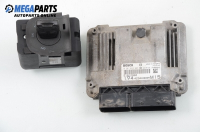 ECU mit zündschlüssel für Fiat Croma 1.9 D Multijet, 150 hp, combi, 2008 № Bosch 0 281 012 963