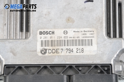 ECU für BMW 5 (E60, E61) 3.0 d, 218 hp, sedan automatik, 2004 № Bosch 0 281 011 224