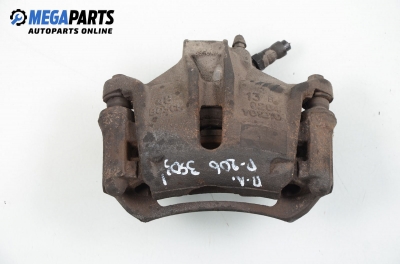 Bremszange für Peugeot 206 1.4, 75 hp, hecktür, 5 türen, 2001, position: links, vorderseite