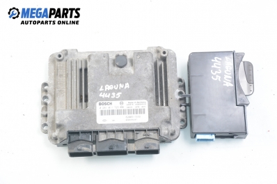 ECU cu cititor și card pentru Renault Laguna II (X74) 1.9 dCi, 120 cp, combi, 2003 № Bosch 0 281 011 723