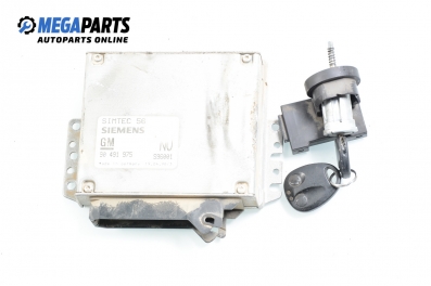 ECU mit zündschlüssel für Opel Omega B 2.0 16V, 136 hp, sedan automatik, 1996 № GM 90 491 975