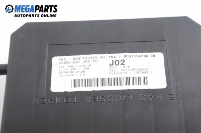Sicherungskasten für Peugeot 307 2.0 16V, 136 hp, combi automatik, 2004 № 9651197480
