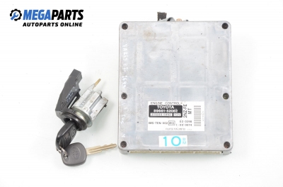 ECU incl. ignition key and immobilizer for Toyota Yaris 1.3 16V, 86 hp, hatchback, 3 doors, 2002 № 89661-52082
