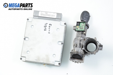 ECU incl. ignition key for Ford Focus I 1.8 TDDi, 90 hp, station wagon, 2000 № YS4F-12A650-PA