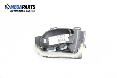 Inner handle for Peugeot 206 1.4, 75 hp, hatchback, 5 doors, 1998, position: front - right