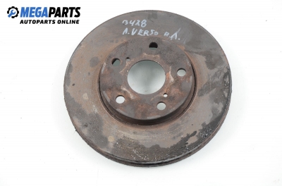 Brake disc for Toyota Avensis Verso 2.0 D-4D, 116 hp, 2002, position: front