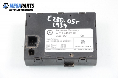 Central lock module for Mercedes-Benz E W211 3.2 CDI, 177 hp, station wagon automatic, 2005 № 211 445 26 00