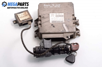 ECU incl. ignition key and immobilizer for Fiat Bravo 1.6 16V, 103 hp, 1996 № Magneti Marelli IAW 1AF.13