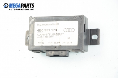 Anti theft alarm lock for Audi A6 (C5) 2.5 TDI, 150 hp, station wagon, 2000 № 4B0 951 173