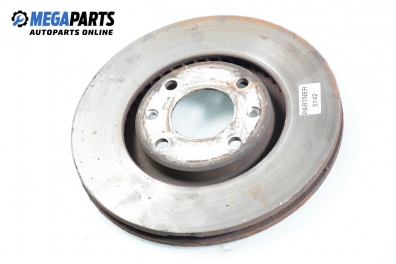 Brake disc for Peugeot Partner Tepee 1.6 HDi, 75 hp, passenger, 2008, position: front