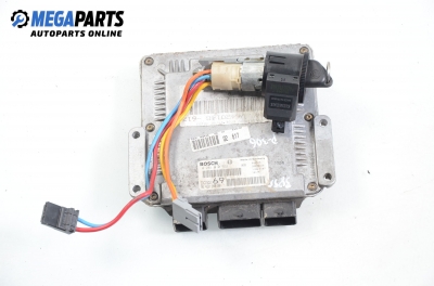 ECU incl. ignition key and immobilizer for Peugeot 306 2.0 HDi, 90 hp, hatchback, 5 doors, 2001 № Bosch 0 281 010 592