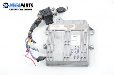 ECU incl. ignition key for Peugeot 306 1.4, 75 hp, hatchback, 5 doors, 1999 № 21649399-3