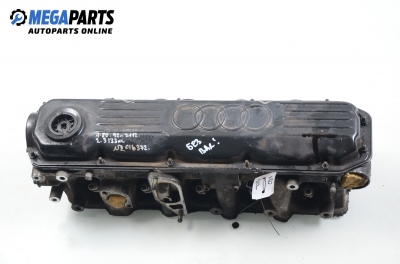 Cylinder head no camshaft included for Audi 80 (B4) 2.3, 133 hp, sedan automatic, 1992
