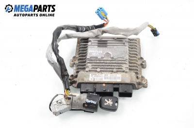 ECU mit zündschlüssel für Peugeot Partner 2.0 HDi, 90 hp, passagier, 2003 № 5WS40049C-T