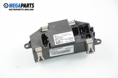 Blower motor resistor for Volkswagen Golf V 1.6, 102 hp, hatchback, 5 doors, 2007 № Bosch F 011 500 045 / 3C0 907 521 B