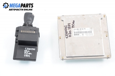 ECU incl. ignition key for Mercedes-Benz C W203 2.2 CDI, 143 hp, coupe automatic, 2002 № Bosch 0 281 010 851