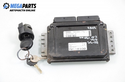 ECU incl. ignition key for Rover 75 2.0, 150 hp, sedan automatic, 2001 № Siemens NNN100655