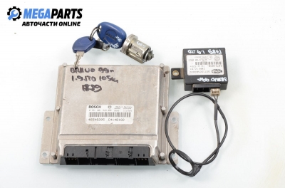 ECU mit zündschlüssel und wegfahrsperre für Fiat Bravo 1.9 JTD, 105 hp, 3 türen, 1999 № Bosch 0 281 001 928