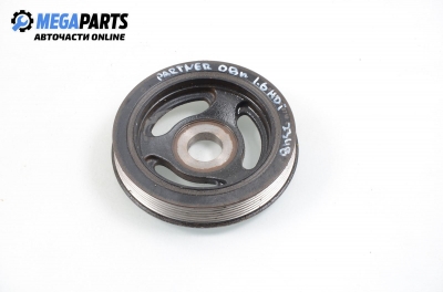 Damper pulley for Peugeot Partner 1.6 HDI, 75 hp, 2008