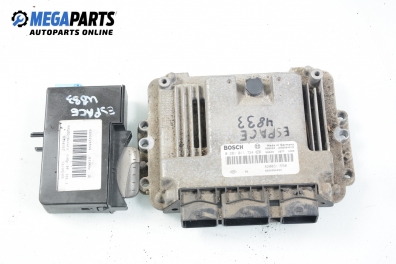 ECU incl. card and reader for Renault Espace IV 2.2 dCi, 150 hp, 2005 № Bosch 0 281 011 724