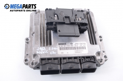 ECU incl. card and reader for Renault Scenic II 2.0 dCi, 150 hp, 2007 № Bosch 0 281 011 814