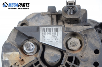Alternator for Skoda Octavia (1U) 1.9 TDI, 90 hp, hatchback, 2004 № 038 903 024 F