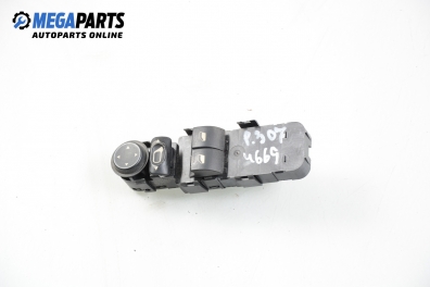 Window and mirror adjustment switch for Peugeot 307 1.6 16V, 109 hp, hatchback, 3 doors automatic, 2002