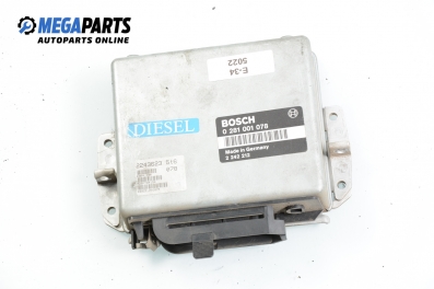 ECU für BMW 5 (E34) 2.4 td, 115 hp, sedan, 1991 № Bosch 0 281 001 078