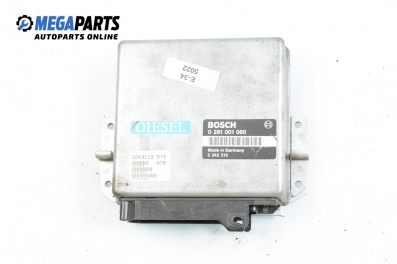 ECU für BMW 5 (E34) 2.4 td, 115 hp, sedan, 1991 № Bosch 0 281 001 080 