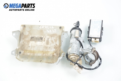 ECU incl. ignition key and immobilizer for Toyota Corolla (E110) 1.3, 75 hp, hatchback, 3 doors, 1997 № 89661-1A760