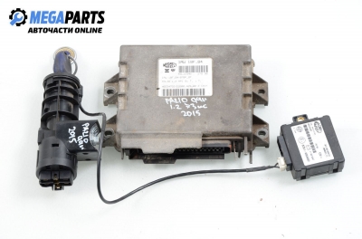 ECU incl. ignition key and immobilizer for Fiat Palio 1.2, 73 hp, station wagon, 1999, position: front № MAGNETI MARELLI IAW 18F.B4/070P_0F