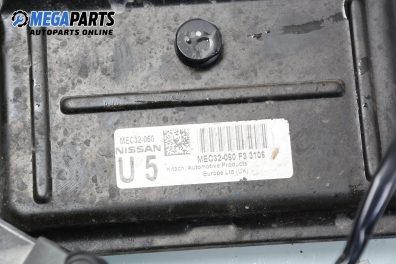 ECU incl. ignition key and immobilizer for Nissan Micra (K12) 1.2 16V, 65 hp, hatchback automatic, 2003 № MEC32-060 F3 3106