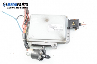 ECU cu cheie de contact și cititor pentru Peugeot 306 1.6, 89 cp, combi, 1998 № Bosch 0 261 204 628