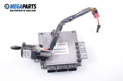 ECU incl. ignition key for Peugeot 206 1.1, 60 hp, hatchback, 3 doors, 2001 № IAW 48P2.70
