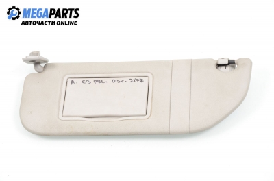 Sun visor for Citroen C3 Pluriel 1.6, 109 hp, 2003, position: left