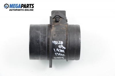Air mass flow meter for Seat Ibiza 1.9 TDi, 131 hp, 3 doors, 2003 № Bosch 0 281 002 461