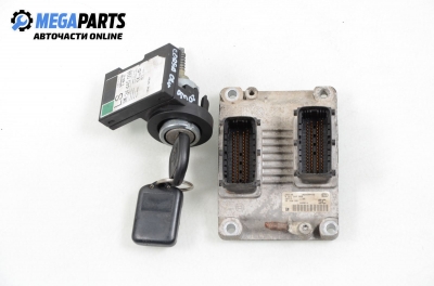 ECU incl. ignition key and immobilizer for Opel Corsa C 1.0, 58 hp, 3 doors, 2002 № 0 261 207 960