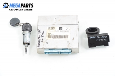ECU incl. ignition key and immobilizer for Opel Astra F 1.6, 75 hp, hatchback, 5 doors, 1996 № GM 16172059